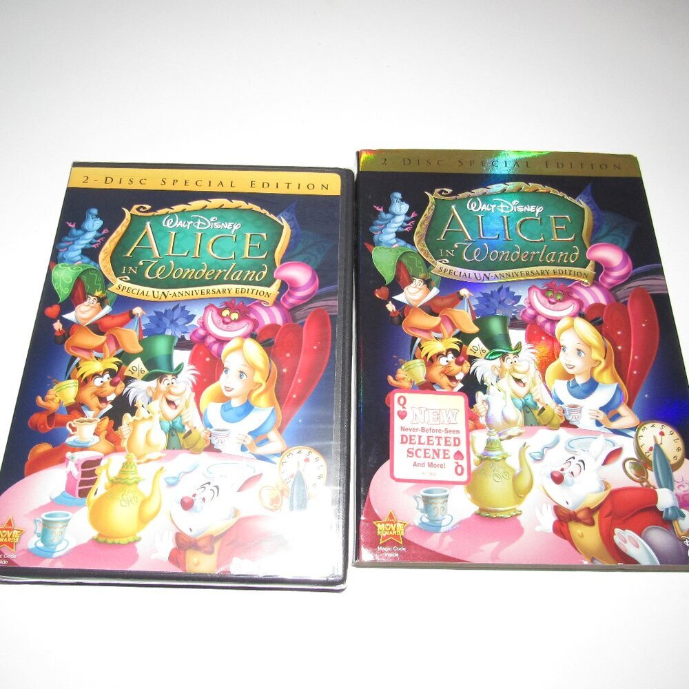 Disney “Alice in Wonderland” 2-Disc Special Un-Anniversary Edition DVD Set –Rare